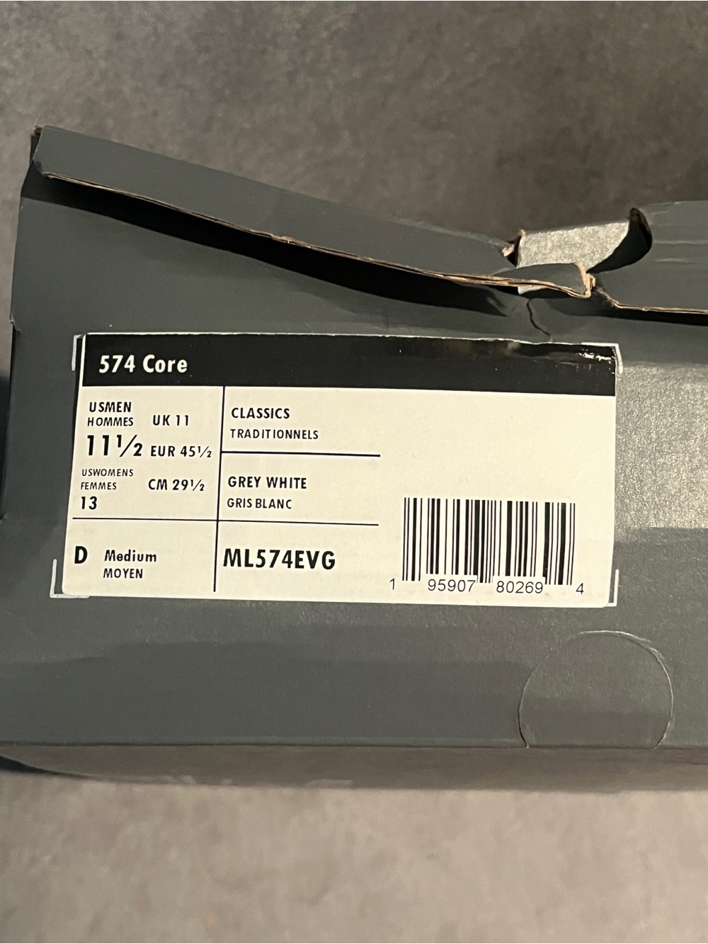 New Balance Men’s Sneakers 574 Gray Size 11.5 US - Picture 11 of 11